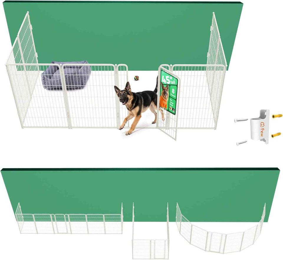 FXW Homeplus Unleashed Indoor Dog Playpen - Stress-Free and Safe Play, Heavy Duty 24 Inch 6 Panels Dog Pen for Puppy and Small Dogs, Black│Patented