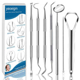 7pcs Professional Dental Tools Kit, Stainless Steel Tooth Scraper, Plaque Tartar Cleaner, Personal and Pets Use