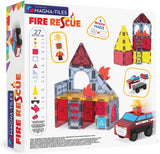 MAGNA-TILES Fire Rescue 27-Piece Magnetic Construction Set, The Original Magnetic Building Brand