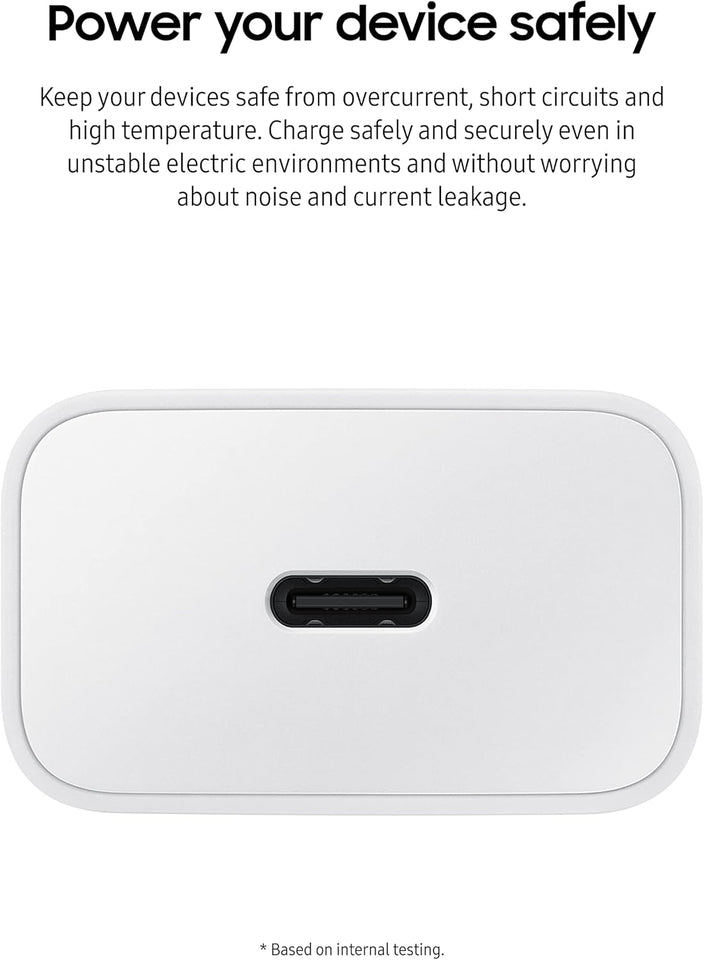 SAMSUNG 15W Wall Charger Type C (USB-C Cable Included), White