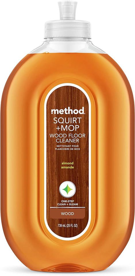 Method Squirt + Mop Hardwood Floor Cleaner, Almond, 25 Ounce, 1 pack, Packaging May Vary