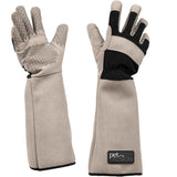 PetFusion multipurpose pet glove for grooming, vet trips, and handling - puncture & scratch resistant, water resistant - 12 month warranty grey