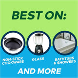 scotch-brite non-scratch dishwand for cleaning kitchen, bathroom, and household surfaces, safe for non-stick cookware