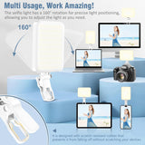 ALTSON 60 LED Portable Selfie Light Video Conference Lighting with Clip & Camera Tripod Adapter Rechargeable 2200mAh CRI 97+, 9 Light Modes for Phone iPhone Webcam Laptop Photo Makeup