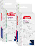 THERMOS FUNtainer 12 Oz Insulated Kids Water Bottle Replacement Straws, 4-Pack - Soft Silicone and Hard Straw Stems