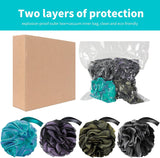 Dark Elf Bath Loofahs Soft Mesh Shower Sponge Body Back Scrubber for Women & Men - Pack of 4