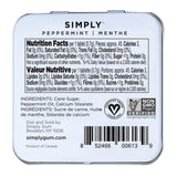 Simply Mints Natural Peppermint Breath Mints, 6 pack with 180 pieces, made with real peppermint oil and no artificial ingredients