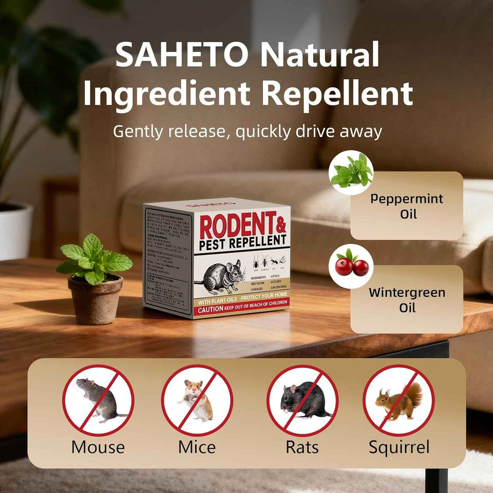 Peppermint rodent repellent for indoor & outdoor use, natural and long-lasting mouse deterrent