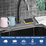 BFONS Silicone Faucet Handle Drip Catcher Drying Tray Mat Dish Soap Sponge Holder Accessories