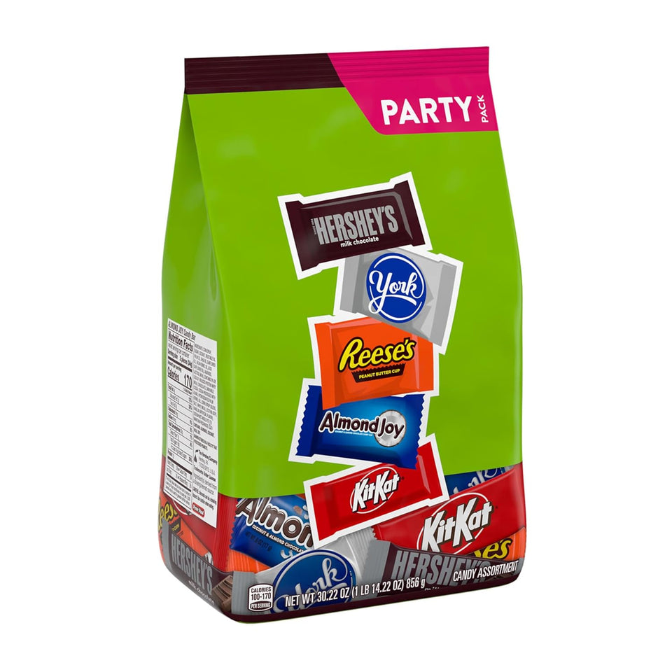 HERSHEY'S Assorted Chocolate Flavored Candy Party Pack, 30.22 oz