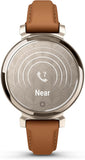 Garmin Lily 2, Small and Stylish Smartwatch, Hidden Display, Patterned Lens, Up to 5 Days Battery Life, Tan