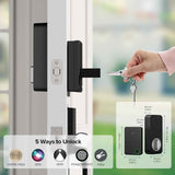X3 Apple Home Key Door Lock Deadbolt, iOS ONLY, Smart Keyless Entry Door Lock with Fingerprint, Works with HomeKit Over Thread (Border Router), Voice/App/Remote Control, IP65 Weatherproof, Black