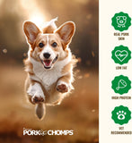 Pork Chomps Roasted Pork Skin Dog Chews, 6-inch Twists, 100% Rawhide Free, 15 Count