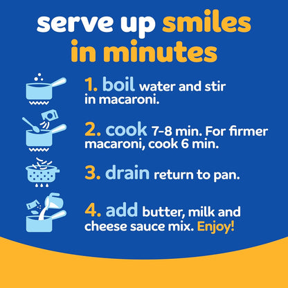 Kraft Mac and Cheese, 12 Boxes, for Easy Dinner or Dinner Sides, Original Flavor, No Artificial Flavors, Preservatives or Dyes, 7.25 oz