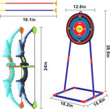 Kmuxilal 2 Pack Kids Bow and Arrow Set with LED Flash Lights, 14 Suction Cup Arrows and Fluorescence Standing Target-Perfect Indoor and Outdoor Game Archery Set Toy Gift for 4 5 6 7 8-12 Year Old Boys