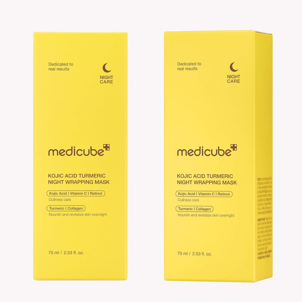 medicube Wrapping Mask Kojic Acid and Turmeric Overnight Peel Off Facial Mask, 2.53 fl.oz, Korean Skin Care
