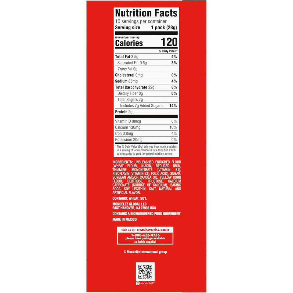 Barnum's Original Animal Crackers, 10 Snack Packs, 1 oz, Circus-Themed, Kids' Snacks, Calcium-Rich