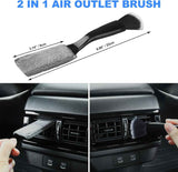 7PCS Ultra-Soft Boar Hair Interior Detailing Brushes Set with Car Cleaning Gel & Dust Brush