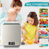 Accurate 11-lb Food Scale with Tare, LCD Display & 6 Units for Baking, Cooking & Meal Prep