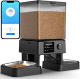 oneisall Automatic Cat Feeder with 5G WiFi, Automatic Cat Food Dispenser for 2 Cats Small Pets, 20 Cups/5L Timed Dry Food Dispenser with APP Control