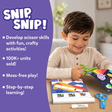 Skillmatics Scissor Skills Activity Book - Snip Snip, 25 Cutting Activities for Preschoolers, Felt Craft Kit, 2 Child-Safe Scissors, Fine Motor Skills, Screen-Free Fun, Gifts for Kids Ages 3-7