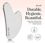 kitsch stainless steel gua sha facial tools 100% stainless steel silver