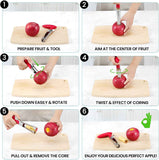 SCHVUBENR premium apple corer tool with sharp stainless steel blades for easy apple and pear coring