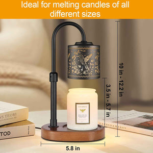 hummingbird dimmable candle warmer lamp with timer adjustable height for scented jar candles home decor