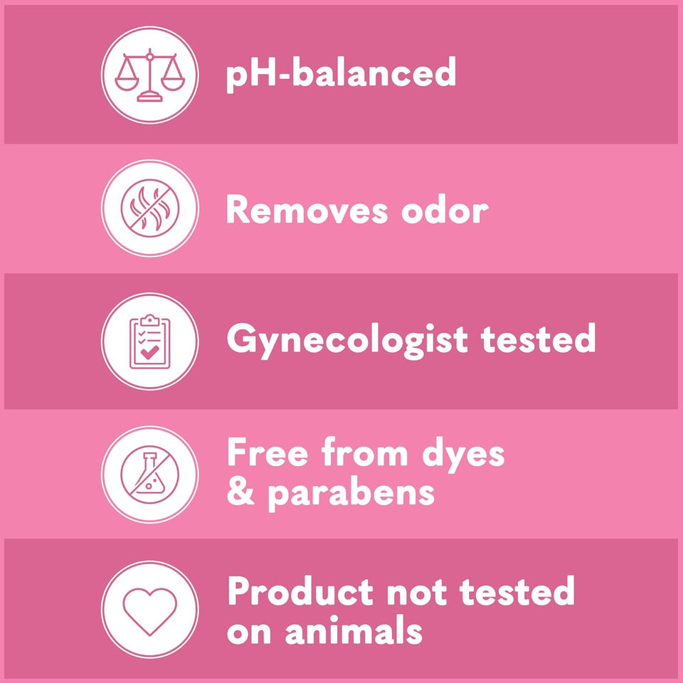 Summer's Eve Simply Sensitive feminine wipes, gentle pH-balanced micellar water formula for vaginal odor control, resealable packs of 32