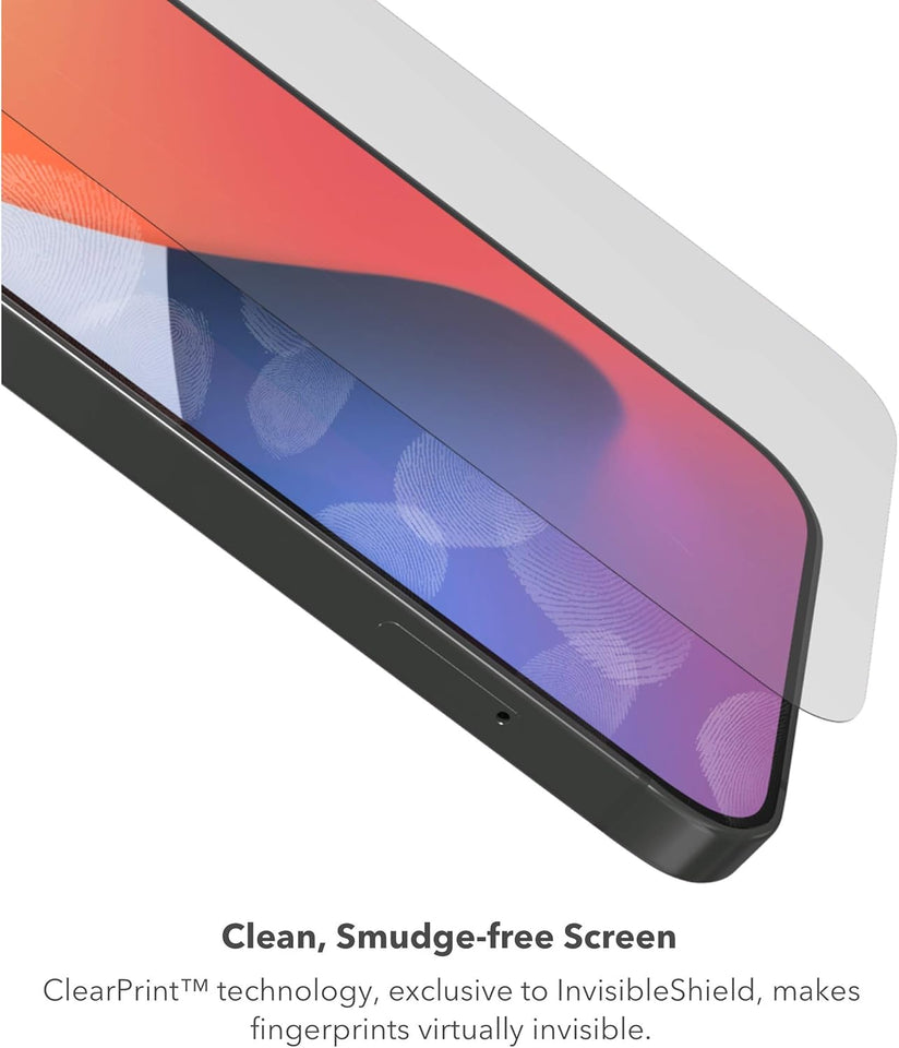 ZAGG Glass Elite VisionGuard+ Screen Protector - iPhone 12 Mini - Impact Protection, Scratch, Fingerprint, Smudge, InvisibleShield, Oil Resistant, Clear