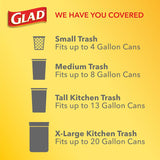 Glad Small Trash Bags 4 Gallon, Febreze Fresh Clean Garbage Bags, Odor Resistant with Quick Tie, 26 Count - Rayz Mart