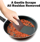 Pan Scraper, 5 Pcs Pot Scraper Plastic, Non Scratch for Cast Iron, Pot and Pan Cleaning