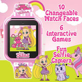 Love Diana Kids Smart Watch - Touchscreen with Games, Selfie Camera, Step Tracker, Alarm Timer, Voice Recorder, and Printed Silicone Strap - Fits Wrists 5.5" to 8.0"
