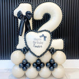 40 Inch Beige Number 1 Balloon for 1st Birthday Decoration, Large Self Inflating Cream Foil Number Balloons 0-9 for Boys Girls, White Sand 1 Helium Balloons for Women Men Party Anniversary Supplies