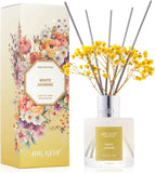 Airkeep Reed Diffuser Set,3.38 fl oz (100 ml) - Clean Linen Oil Diffusers with 8 Reed Sticks,Home Fragrance Reed Diffuser for Bathroom Shelf Decor
