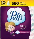 Puffs Ultra Soft Non-Lotion Tissues, 10 Cubes, 56 Tissues Per Box