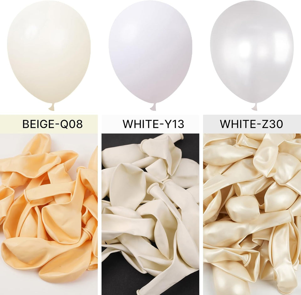 PartyWoo White Balloons 100 pcs 12 Inch Latex Helium Pastel White Balloons for Wedding Baby Shower Birthday Bridal Shower Graduation Engagement Princess Anniversary Party Decorations White-Y13