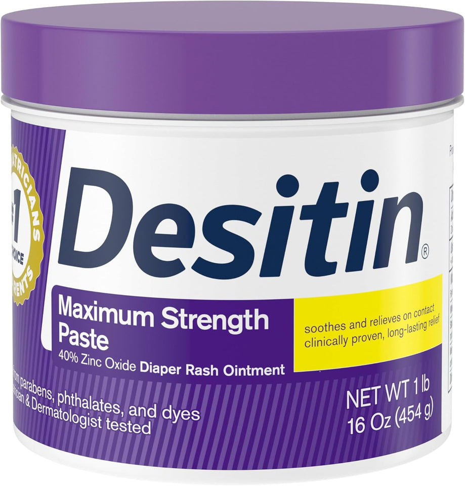 desitin maximum strength baby diaper rash cream 40% zinc oxide 4.8 oz tube hypoallergenic