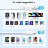 Car Carplay Cable for iPhone 17 16 15 Pro Plus Pro Max Air，3-Pack [3.3FT+3.3FT+6FT] USB A to USB C Cable for iPhone 17 16 15，for iPad Pro/Air/Mini，for Galaxy S25 S24，for MacBook Pro/Air and More