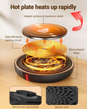 HouseGem Large Candle Warmer Plate - Coffee Cup Mug Warmer for Desk, Candle Melter, Electric Mug Heater for Beverages, Milk & Tea, Coffee Accessories Ideal Gifts Keep Cup Warm (Black)