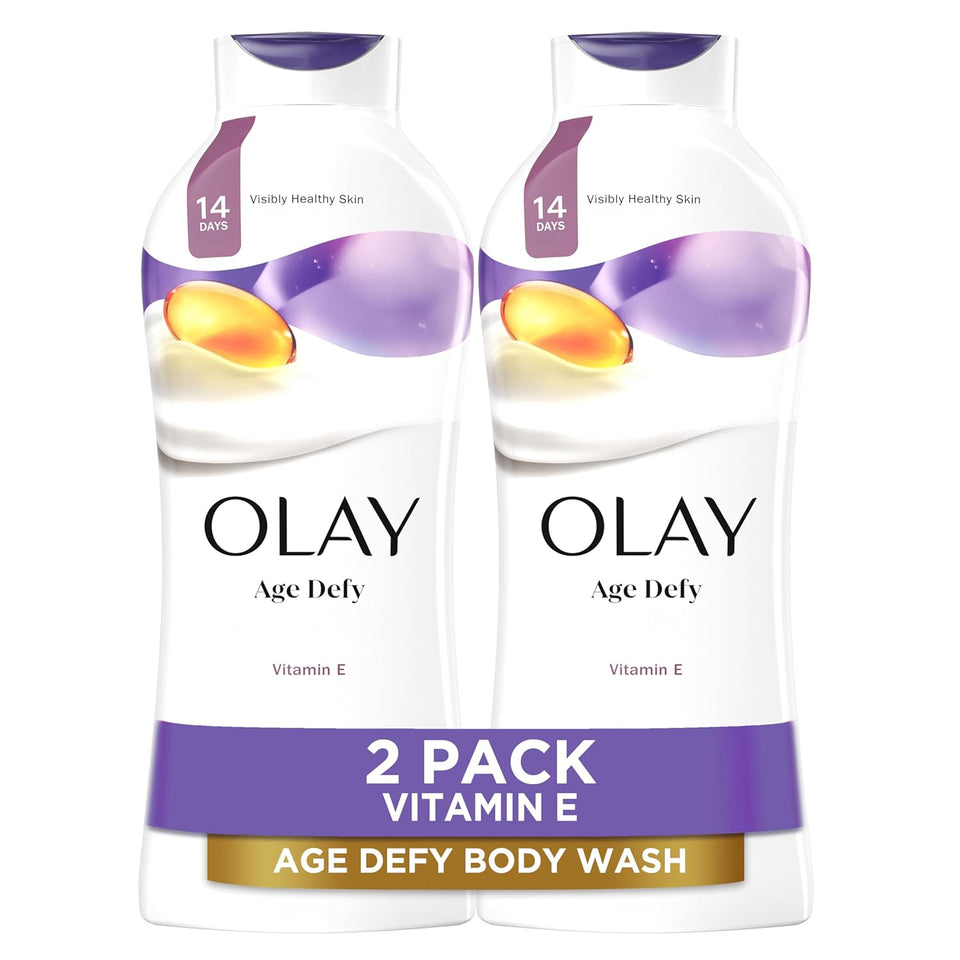 olay body wash for women, 24hr moisturizing, hydrating & refreshing, b3 vitamin complex, paraben-free, 22 fl oz, pack of 2