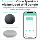 Aura Roller Smart Shade Driver, Remote Control & WiFi Dongle | Automate Existing Blinds | Beaded Window Shade Compatible Up to 4x5ft | Rechargeable Battery | Set Schedules | Hands Free Voice Control