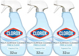 Clorox Free & Clear Multi Surface Cleaner, Spray Bottle, Fragrance Free, 32 Fluid Ounces, Pack of 3