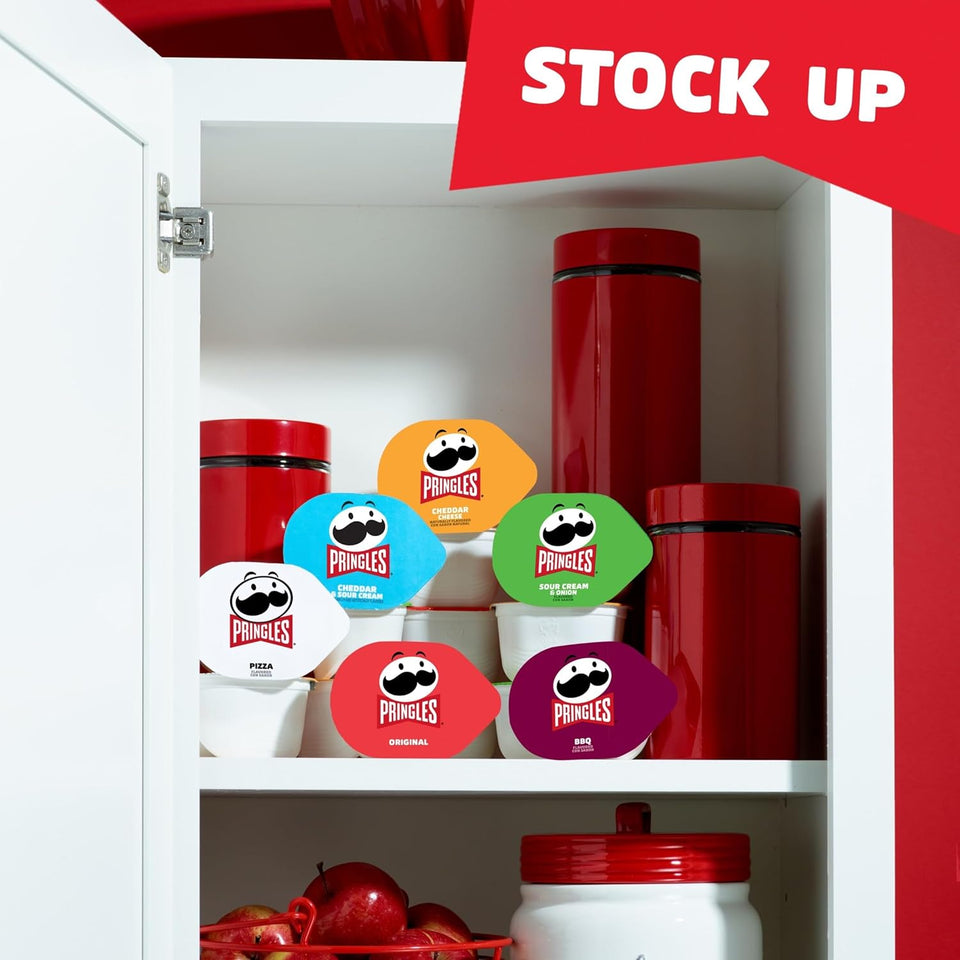 Pringles Potato Crisps Chips, Lunch Snacks, Snack Cups, Variety Pack, 19.5oz Box (27 Cups)