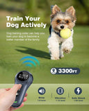 2-in-1 Dog Training Collar with 5 Sensitivity & 3300FT Remote for All Breeds Waterproof E-Collar