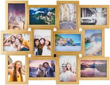 Melannco 18x23 Inch Black Collage Picture Frame - Multi-photo Frame with 12 Openings - Six 6x4 and Six 4x6 Slots - Wall Mounted Gallery Frame for Family Photos - Home Decor Multi-picture Frame