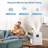 levoit lv600s warm cool mist humidifier for home bedroom large room, 6l coverage, easy top fill, app voice control