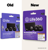 Life360 Tile Essentials - Bluetooth Trackers & Item Locators for Keys, Wallets, Remotes & More; Easily Find All Your Things. Both iOS and Android Compatible. 4-Pack (Mates/Slim/Sticker)