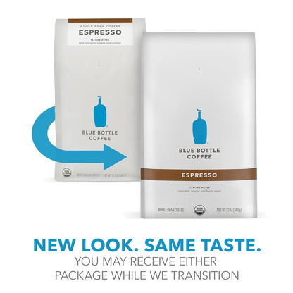 Blue Bottle Whole Bean Organic Coffee, Espresso, Dark Roast, 12 Ounce bag (Pack of 1)