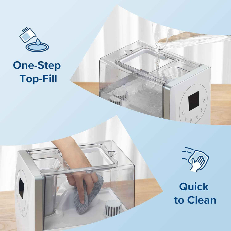 LEVOIT LV600S Smart Warm and Cool Mist Humidifiers for Home Bedroom Large Room, (6L) 753ft² Coverage, Quickly & Evenly Humidify Whole House, Easy Top Fill, App & Voice Control - Quiet Sleep Mode